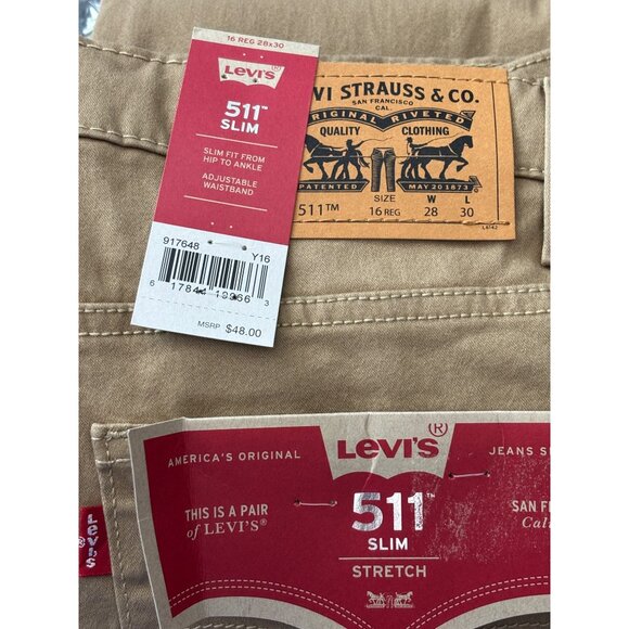Levi's Strauss & Co. 511  All Seasons Tech Jeans Slim Size 16 -NWT - Picture 13 of 13